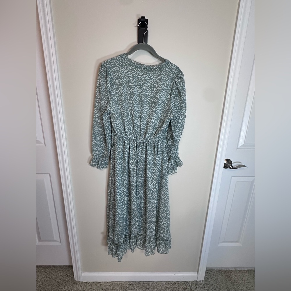 Midi dress C+D+M green white Medium New - Picture 9 of 9